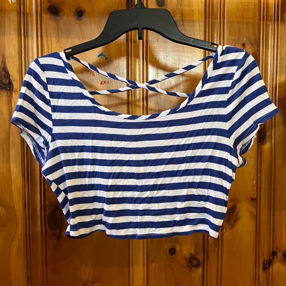 Delia's Nautical Striped Crop Top